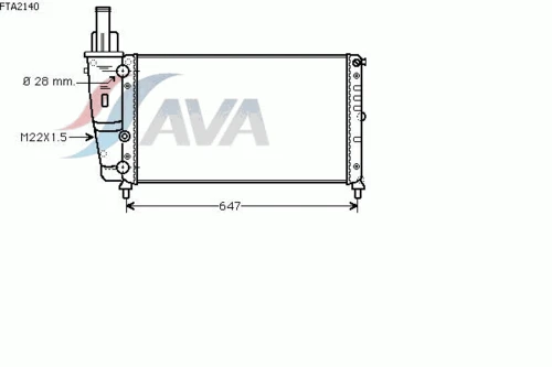 FTA2140 AVA Радиатор, охлаждение двигателя (фото 3)