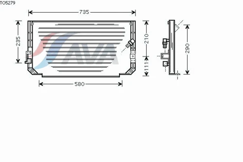 TO5279 AVA Конденсатор, кондиционер (фото 3)