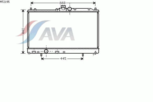 MT2195 AVA Радиатор, охлаждение двигателя (фото 3)