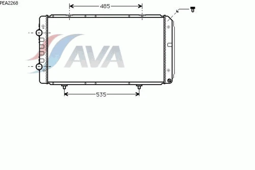 PEA2268 AVA Радиатор, охлаждение двигателя (фото 2)