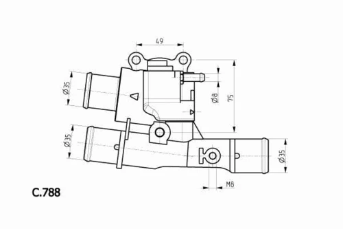 C.788.88 BEHR/HELLA/PAGID Термостат системы охлаждения c.788.88 (фото 1)