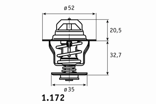 1.172.88.350 BEHR/HELLA/PAGID Термостат системы охлаждения 1.172.88.350 (фото 1)