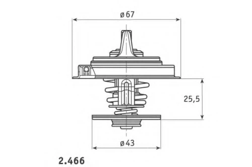 2.466.87 BEHR/HELLA/PAGID Термостат системы охлаждения 2.466.87 (фото 1)