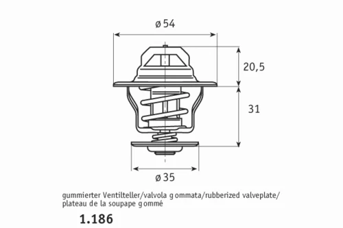 1.186.87.302 BEHR/HELLA/PAGID Термостат системы охлаждения 1.186.87.302 (фото 1)