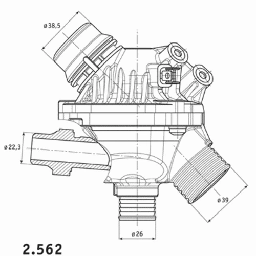 2.562.02 BEHR/HELLA/PAGID Термостат системы охлаждения 2.562.02 (фото 1)