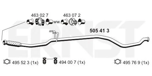 505413 ERNST Труба глушителя (фото 1)