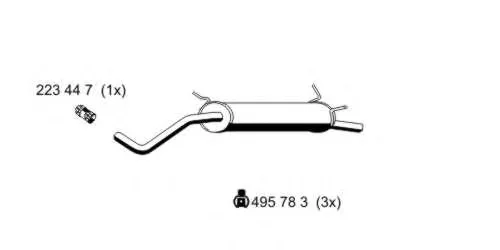 530088 ERNST Глушитель выхлопных газов средний/конечный/задняя банка (фото 1)
