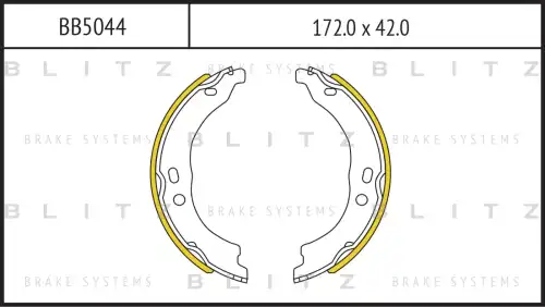 BB5044 BLITZ Колодки тормозные барабанные (фото 1)