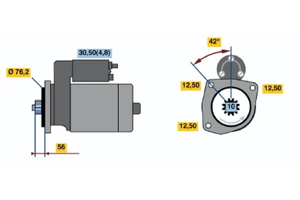 0 001 121 408 BOSCH Стартер (фото 6)