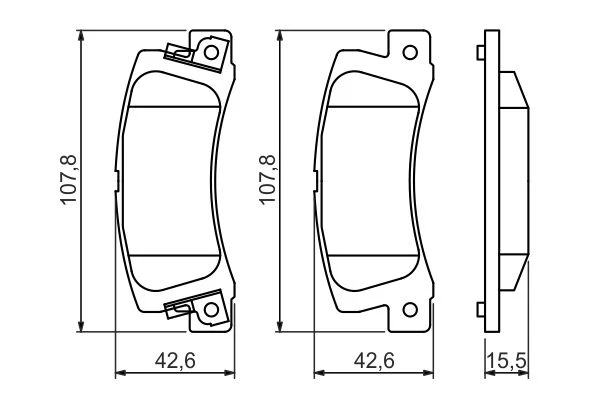 0 986 461 136 BOSCH Комплект тормозных колодок, дисковый тормоз (фото 8)