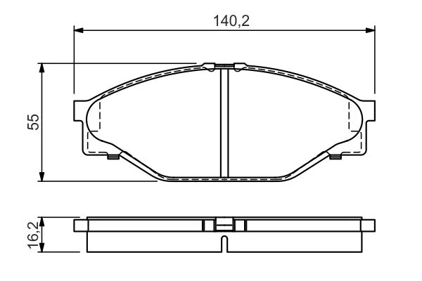 0 986 424 225 BOSCH Комплект тормозных колодок, дисковый тормоз (фото 2)