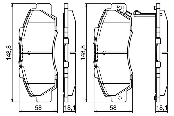 0 986 461 142 BOSCH Комплект тормозных колодок, дисковый тормоз (фото 8)