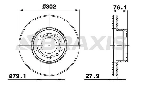 AD1064 BRAXIS Тормозной диск (фото 2)