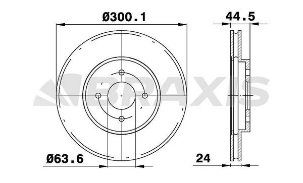 AE0641 BRAXIS Тормозной диск (фото 2)