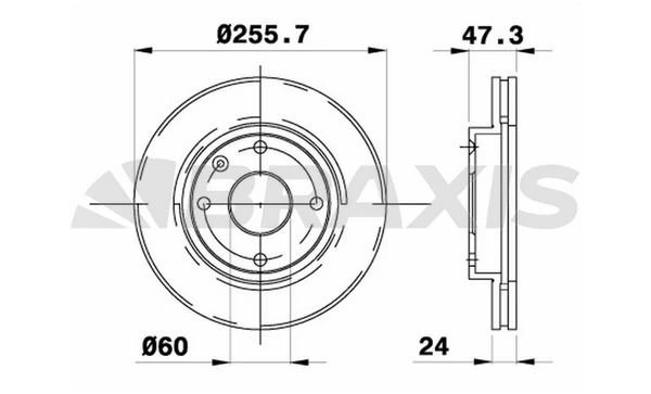 AE0477 BRAXIS Тормозной диск (фото 2)