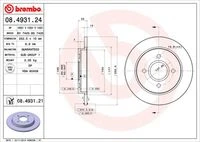 08.4931.24 BREMBO Тормозной диск (фото 3)