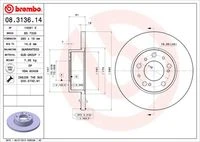 08.3136.14 BREMBO Тормозной диск (фото 3)