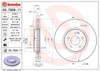 09.7808.11 BREMBO Тормозной диск (фото 3)