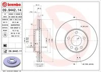 09.9442.14 BREMBO Тормозной диск (фото 3)