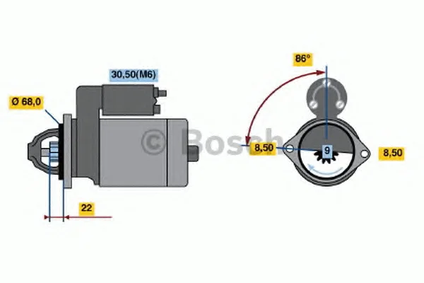 0 001 107 098 BOSCH Стартер (фото 1)