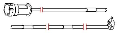 8121 CARRAB BRAKE PARTS Датчик износа тормозных колодок (фото 1)