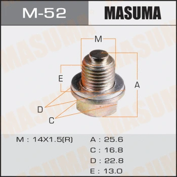 M-52 MASUMA Резьбовая пробка, масляный поддон (фото 1)