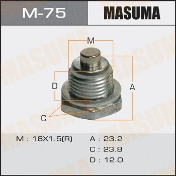 M-75 MASUMA Резьбовая пробка, масляный поддон (фото 1)