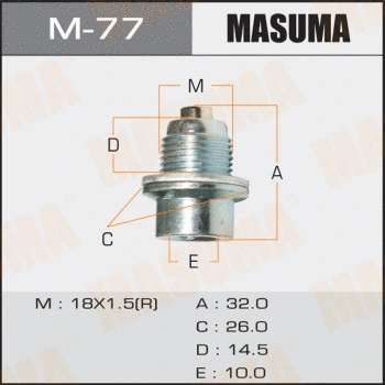 M-77 MASUMA Резьбовая пробка, масляный поддон (фото 1)
