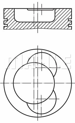 004 50 01 KNECHT/MAHLE Поршень (фото 1)