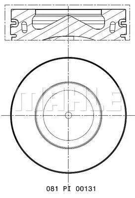 081 PI 00131 002 KNECHT/MAHLE Поршень (фото 1)
