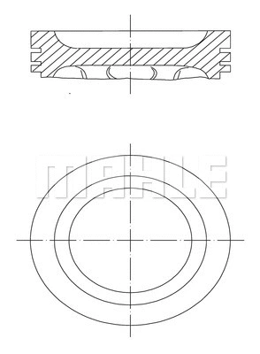222 01 01 KNECHT/MAHLE Поршень (фото 1)