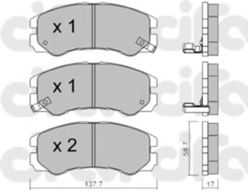 822-357-0 CIFAM Комплект тормозных колодок, дисковый тормоз (фото 2)