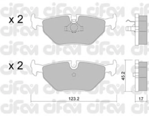 822-180-0 CIFAM Комплект тормозных колодок, дисковый тормоз (фото 2)