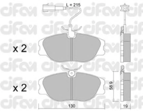 822-072-1 CIFAM Комплект тормозных колодок, дисковый тормоз (фото 2)