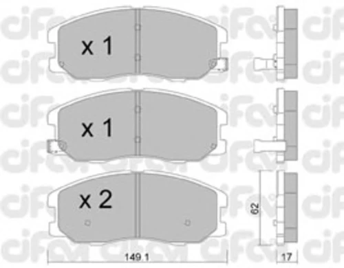 822-778-0 CIFAM Комплект тормозных колодок, дисковый тормоз (фото 2)