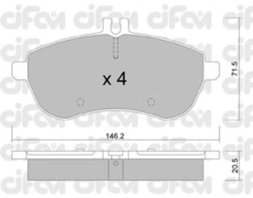 822-665-0 CIFAM Комплект тормозных колодок, дисковый тормоз (фото 2)