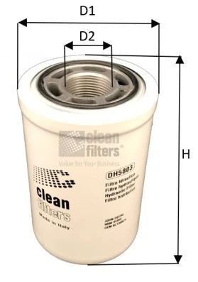 DH5803 CLEAN FILTERS Фильтр, система рабочей гидравлики (фото 3)