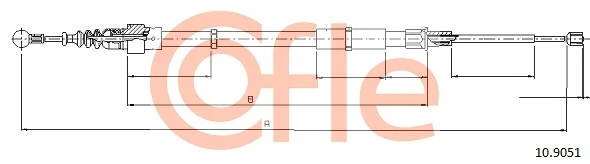 92.10.9051 COFLE Тросик, cтояночный тормоз (фото 3)