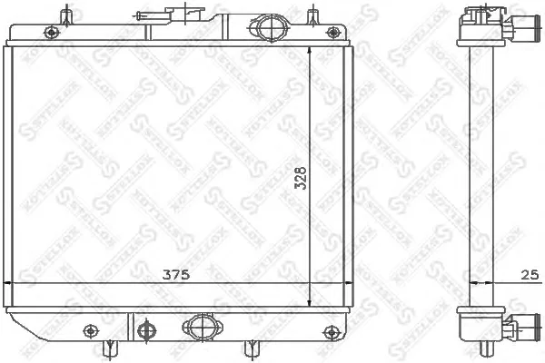10-25709-SX STELLOX Радиатор охлаждения двигателя (фото 1)