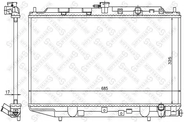 10-25824-SX STELLOX Радиатор охлаждения двигателя (фото 1)