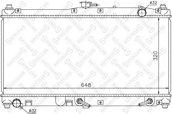 10-25854-SX STELLOX Радиатор охлаждения двигателя (фото 1)