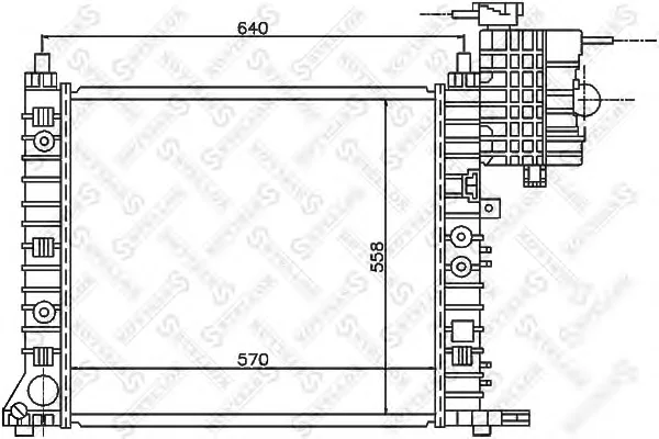 10-25876-SX STELLOX Радиатор охлаждения двигателя (фото 1)