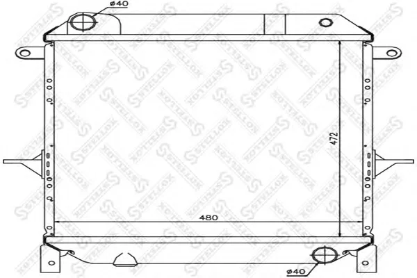 10-25974-SX STELLOX Радиатор охлаждения двигателя (фото 1)