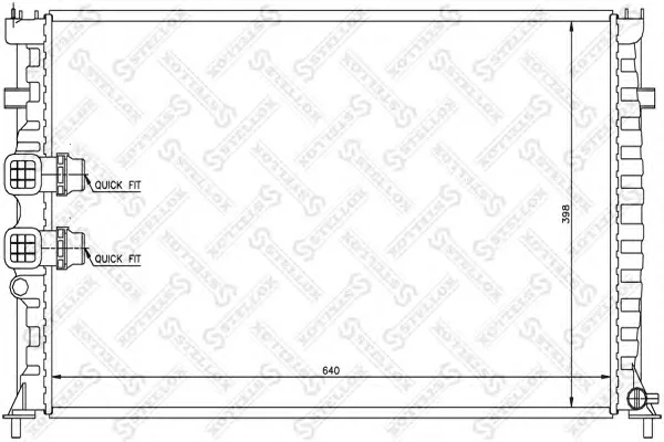 10-26141-SX STELLOX Радиатор охлаждения двигателя (фото 1)