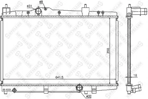 10-26314-SX STELLOX Радиатор охлаждения двигателя (фото 1)