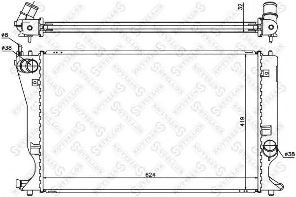 10-26319-SX STELLOX Радиатор охлаждения двигателя (фото 1)