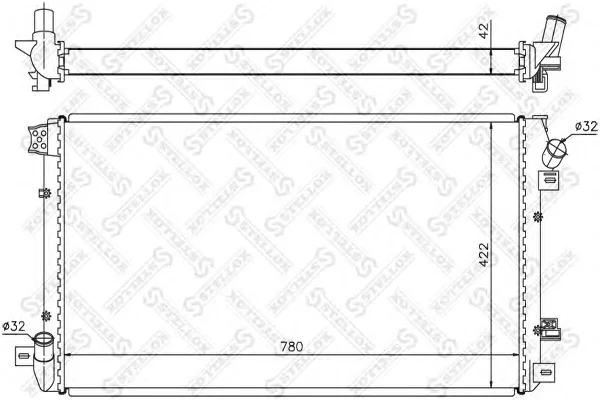 10-26567-SX STELLOX Радиатор охлаждения двигателя (фото 1)