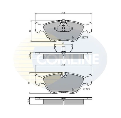CBP0719 COMLINE Комплект тормозных колодок, дисковый тормоз (фото 3)