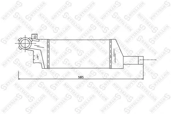 10-40058-SX STELLOX Интеркулер (радиатор интеркулера) (фото 1)