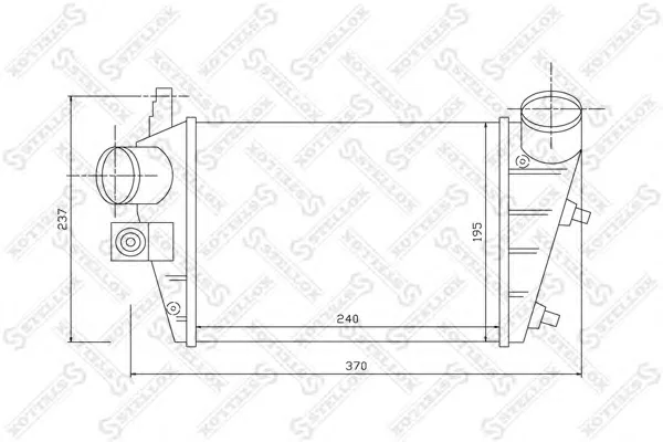 10-40094-SX STELLOX Интеркулер (радиатор интеркулера) (фото 1)